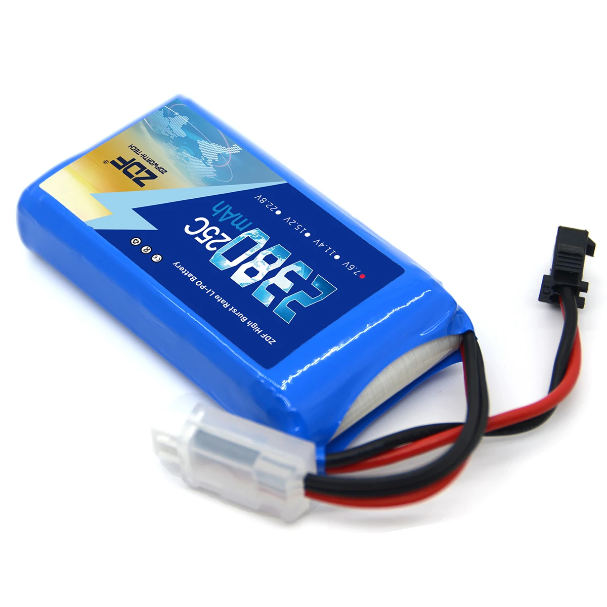 ZDF 2S 3S 4S 6S 7,4 V 7,7 V 11,4 V 15,2 V 22,8 V 1300mAh 2380mah 25C batería LiHv de alta densidad para Drone FPV RC barco avión coches