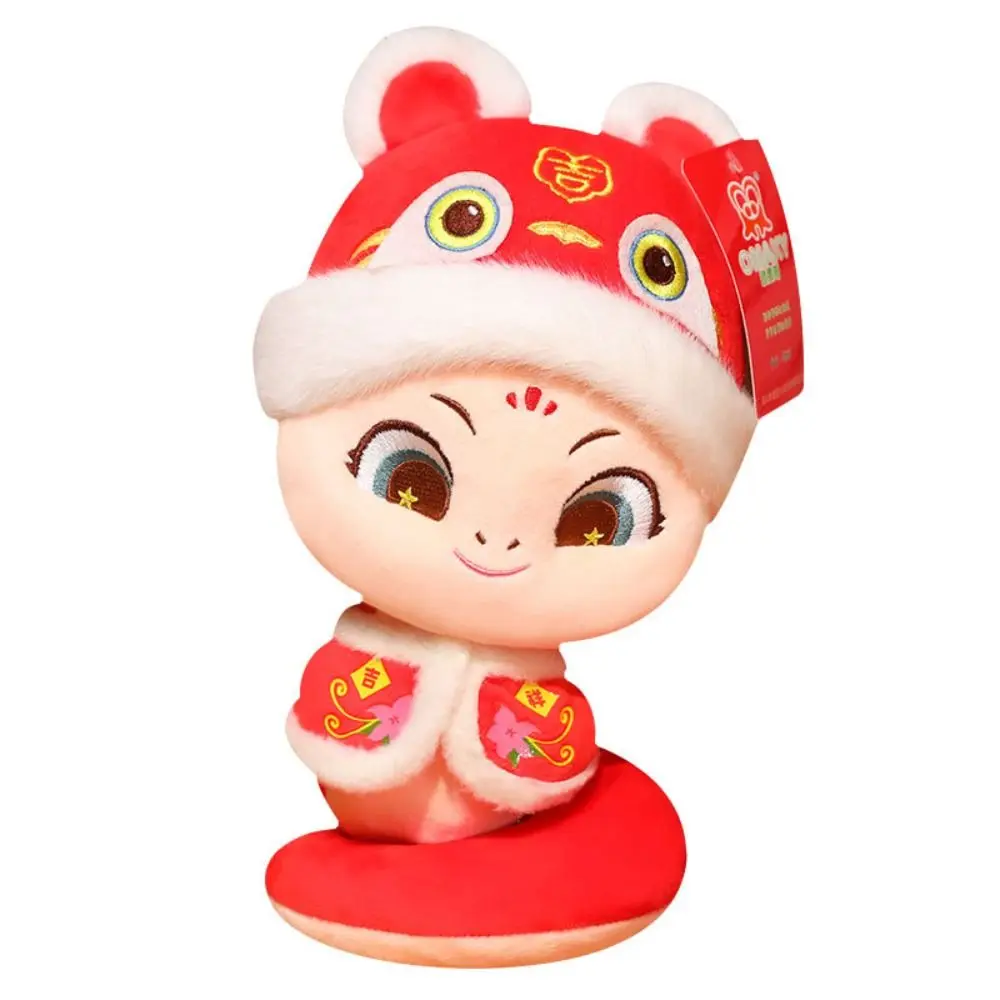 Happy New Year Zodiac Blessing Snake Doll Stuffed Animal PP Cotton Snake Year Mascot Toy Cute Cartoon Lucky Snake Doll Plushies