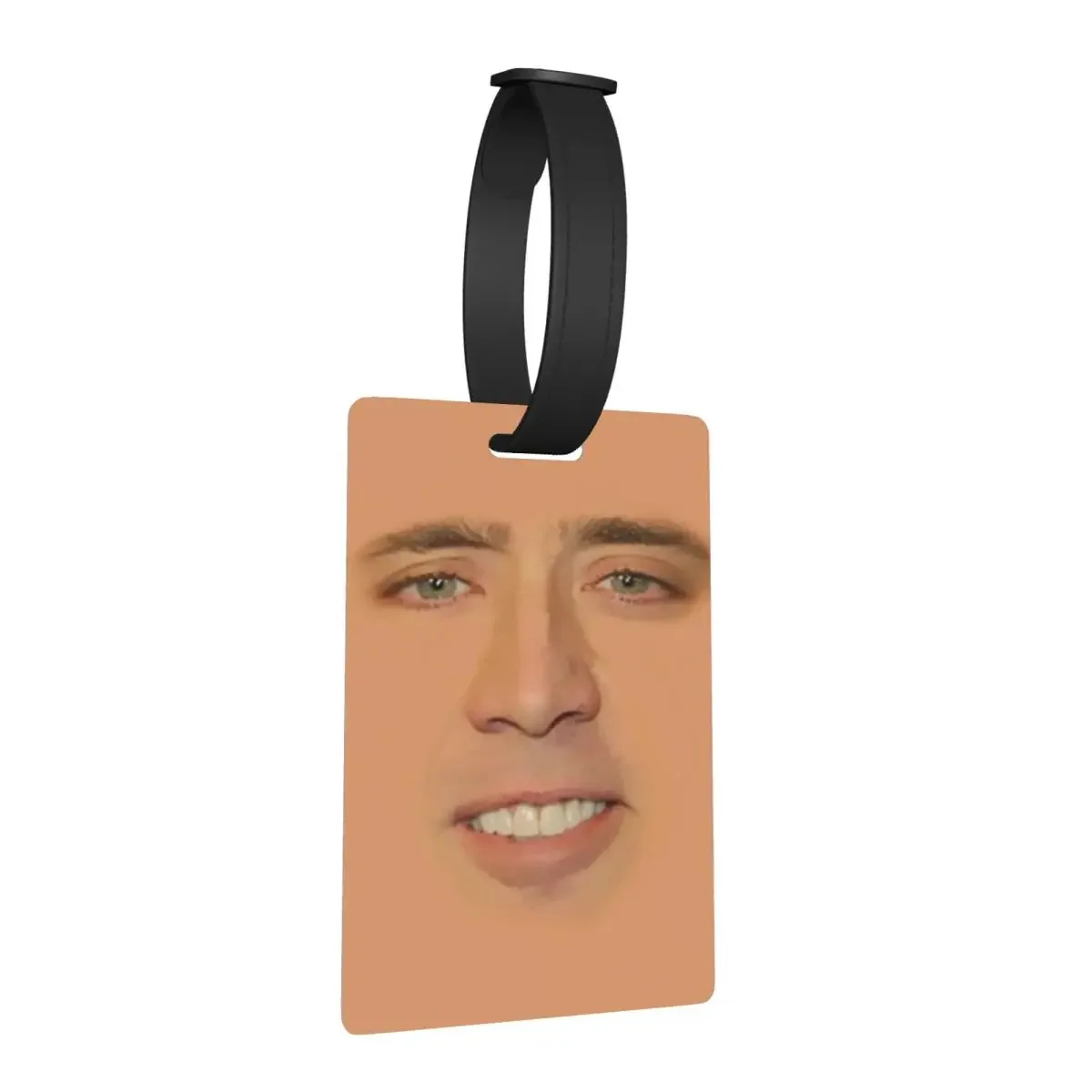 

Nicolas Cage Full Face Luggage Tags Suitcase Accessories Travel Portable Baggage Boarding Tag Label Holder ID Name Address