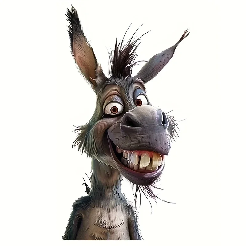 

8x15cm Silly Donkey Car Sticker, Waterproof Material Accessories, Funny For Cars, Trucks, Motorcycles, Walls Decal