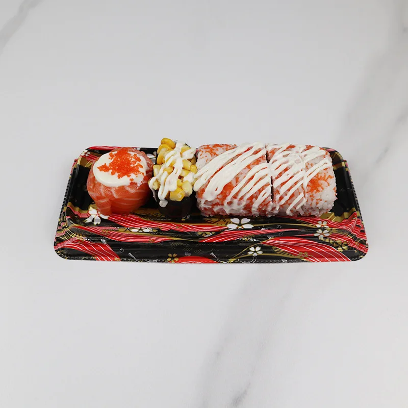 Custom. Yitai Sushi Box Disposable Japanese Style Food Container Plastic Packaging Vegetable and Fruit Snack Blister PS Box Prin