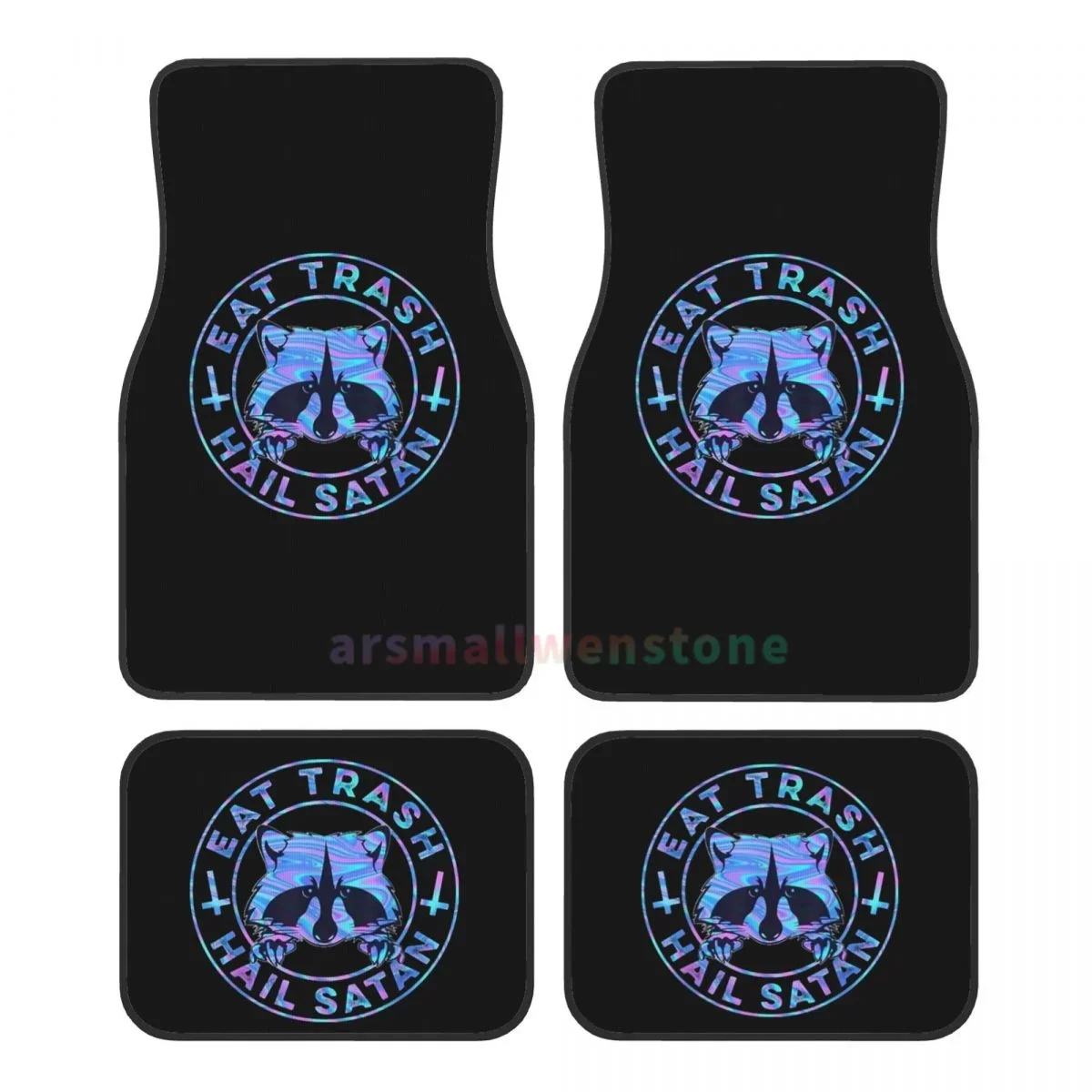 

Animal-Eat-Trash-Hail 4-й шт. Alfombrilla terciopelo cristal para el suelo l coche para mujer, alfombrilla антиинкрустирующий