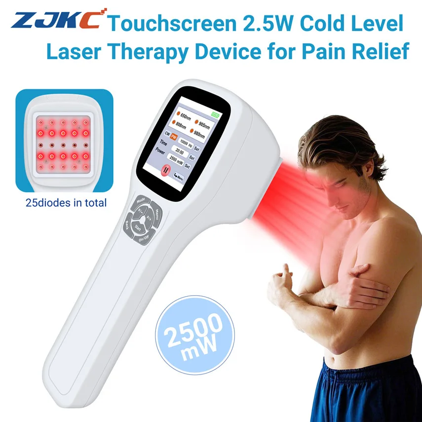 

Touchscreen 2500mW Class 4 Low Level Cold Laser LLLT Laser Therapy Devive 808nm 905nm 980nm for Joint Neck Back Pain Relief