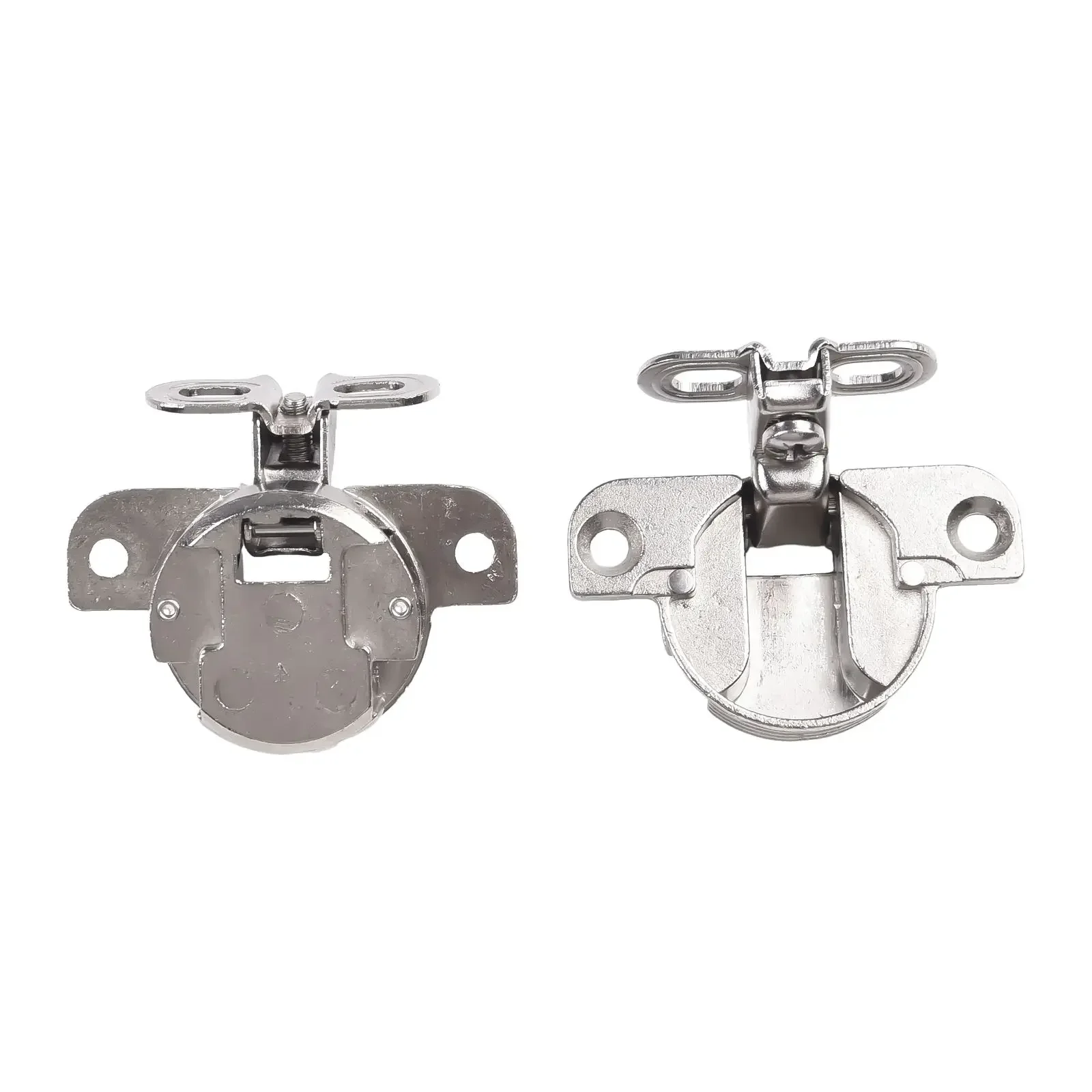 2Pcs Cabinet Hinges Alloy 97 Degree Page Turning Axis Furniture Door Concealed Hinge Kitchen Bathroom Wardrobe Soft Close Hinges