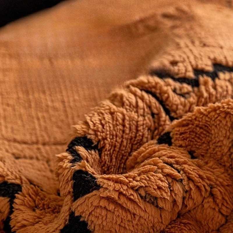 Plush Sofa Cushion Cloth Non-slip Slipcover Cat-scratch-proof Cream Style Premium Feeling Sofa Cover