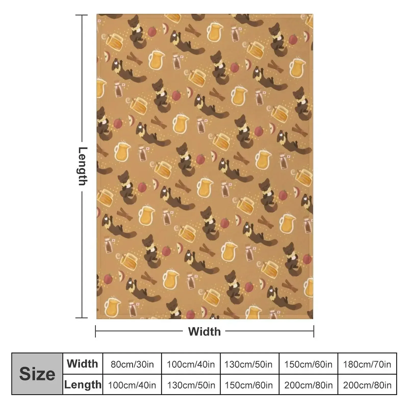 Marten Cider Repeating Pattern Throw Blanket warm for winter Blankets For Sofas Plush Blankets