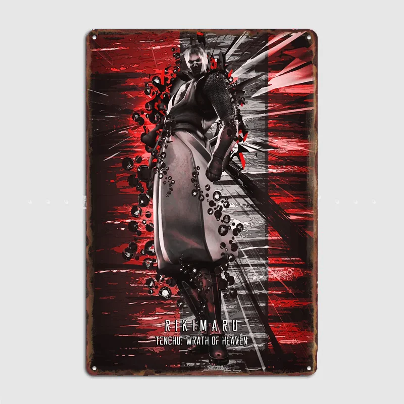Tenchu wrath of heaven rikimaru Poster Metal Sign Life Wall Custom Bedroom Indoor Home Wall Decor Posters Room Decoration