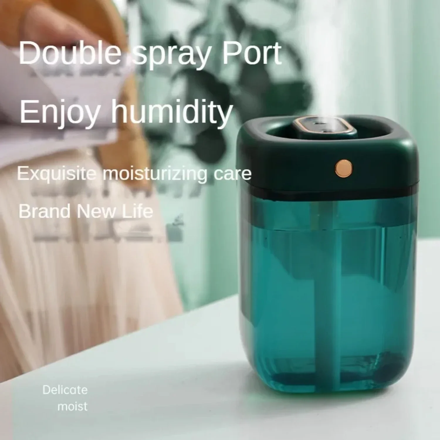 Quiet and Efficient Large Capacity Humidifier with Night Light, USB Charging, and Timer Automatic Shutdown. Ideal for Office Use