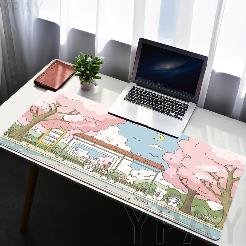 

Kawaii Mouse Pad Large Gamer Mousepad Keyboard Mat XXXL Mouse Mats 900x400 Rubber Desk Pad Lovely Gifts Desk Mats For Laptop