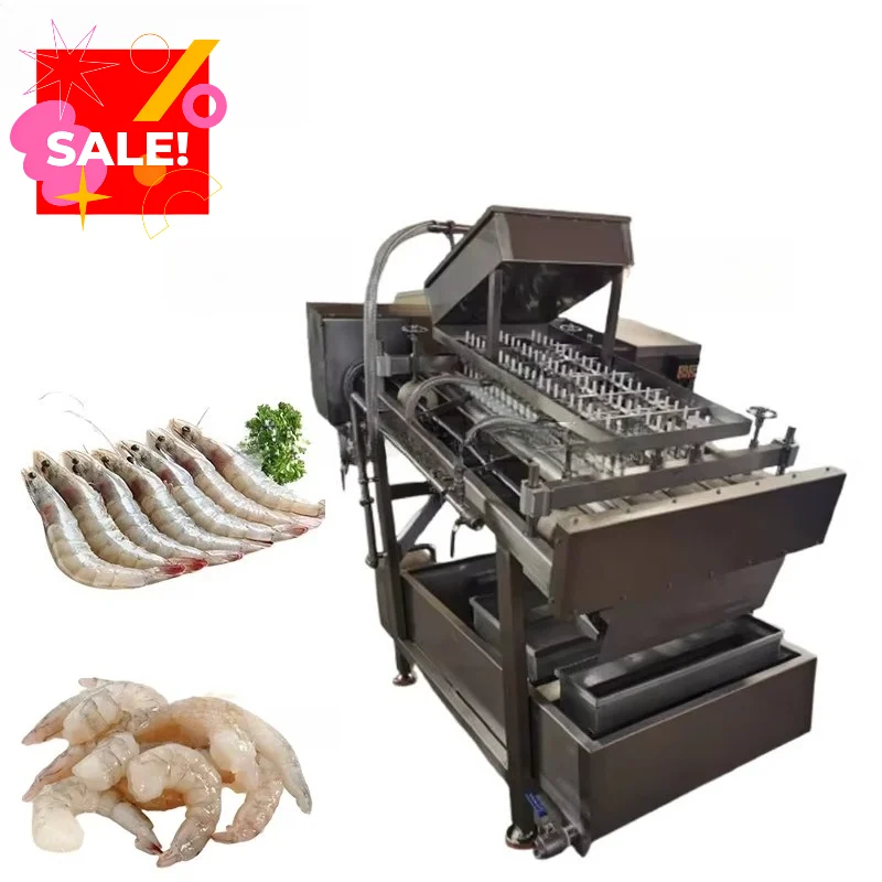 Shrimp Sheller Machine Customized Automatic Shrimp Peeling Device Seafood Processing Equipment Commercial Use