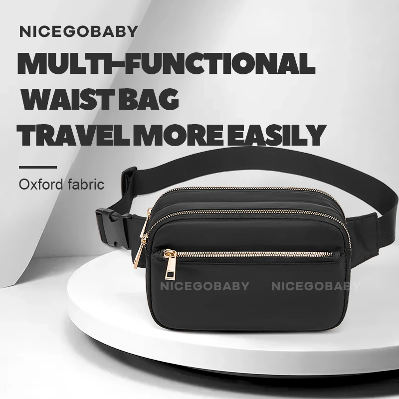 新しいトレンドのメンズ横型バッグ、オックスフォード生地の大容量スポーツチェストバッグ、メンズアウトドアウエストバッグ