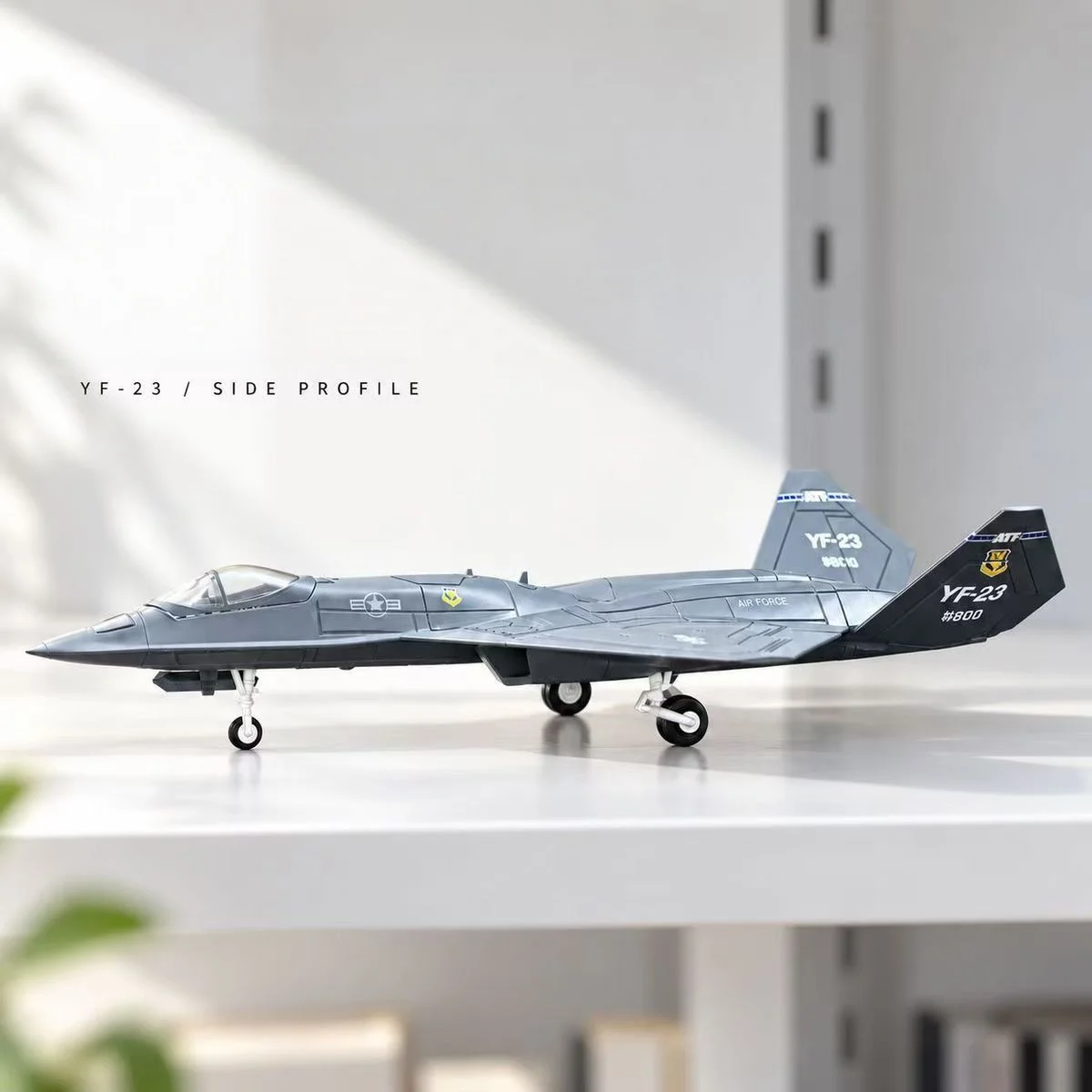 1:72 Scale YF-23 Fighter Jet ABS Creative Military Series Building Blocks Fighter Miniature Airplane Model Decor Christmas Gifts