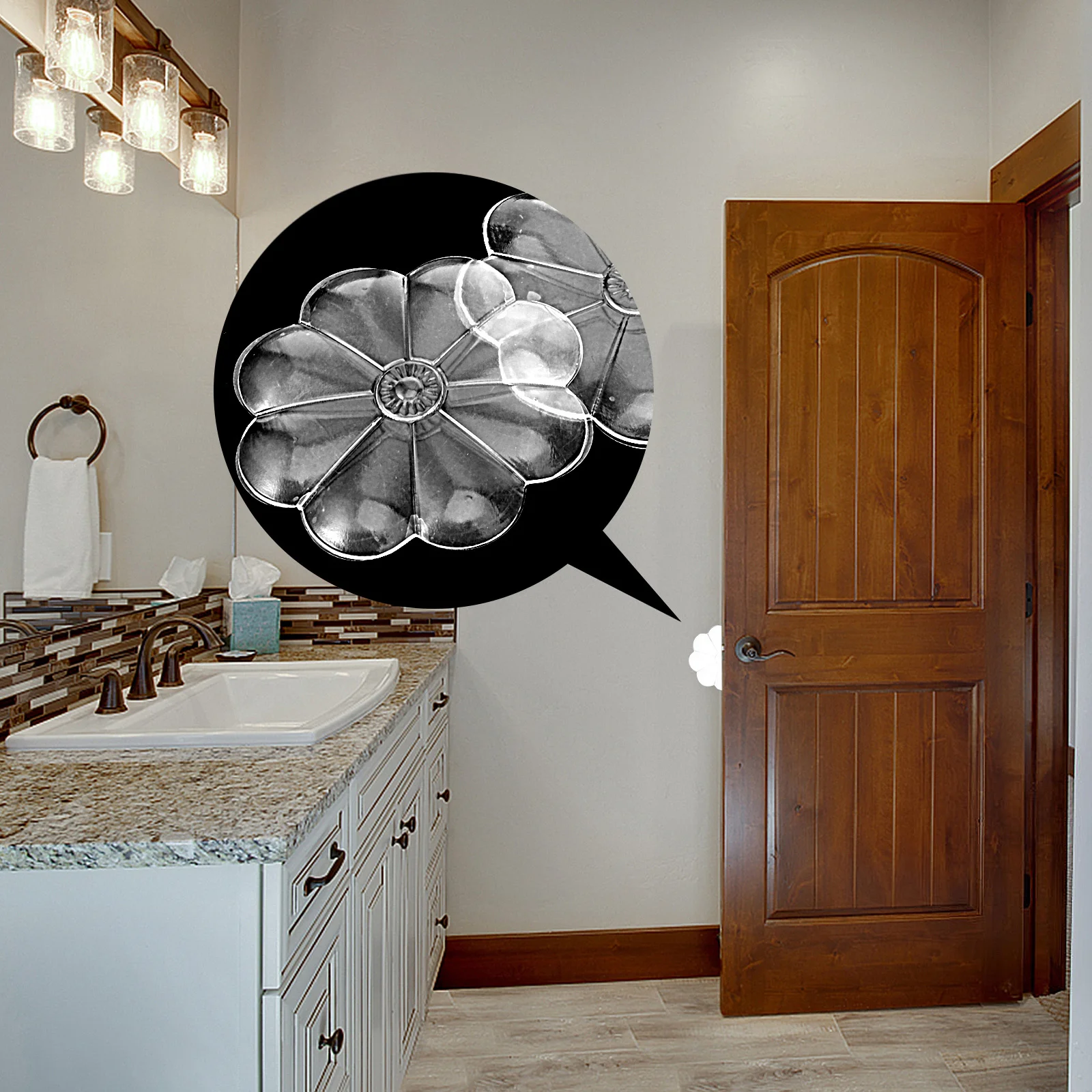 

10 pcs Wall Protectors Door Knob Stoppers Anti-Collision Pads Flower Shaped Self-Adhesive Bumpers For Household Furniture Door