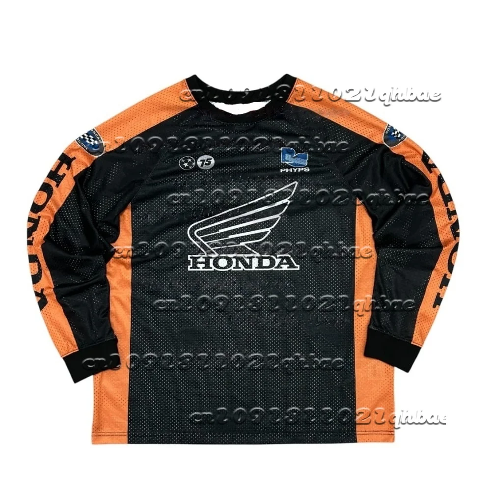 

Long Sleeve Honda Motorcycle Jersey for Racing and Riding T-Shirt Quick Dry Breathable Gear Off Road Dirt Bike Mountain Adventur