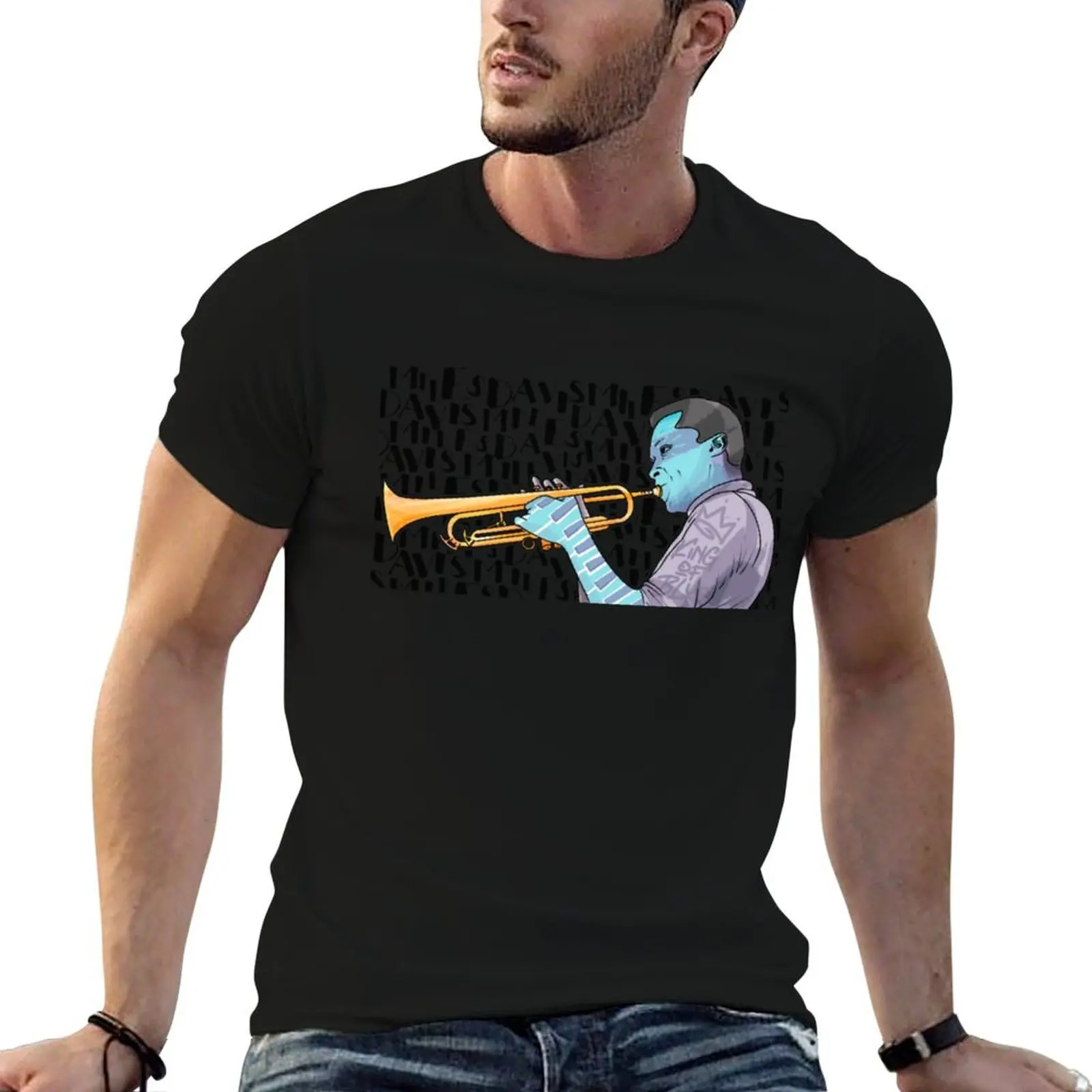 Jazz Miles Davis King of Blue T-Shirt summer clothes Funny t-shirt mens t shirt graphic