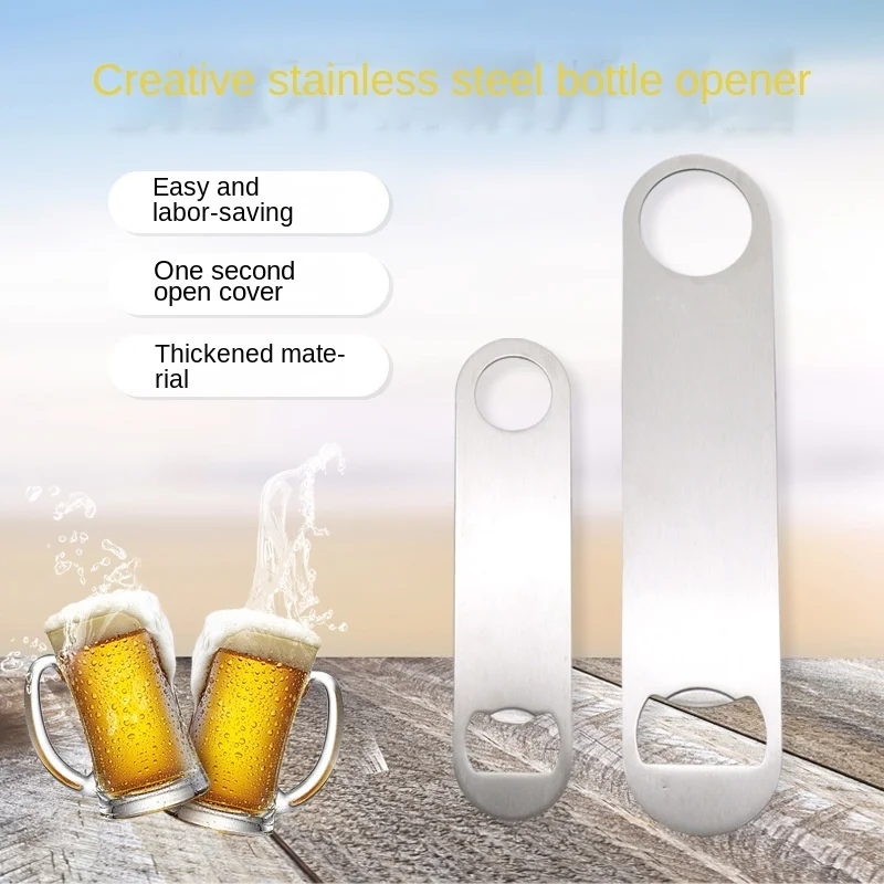 

60pcs Stainless Steel Beer Bottle Opener Bottle Opener Key Chain Bar Soda Bottle Opener Straight Handle Simple Bottle Driver