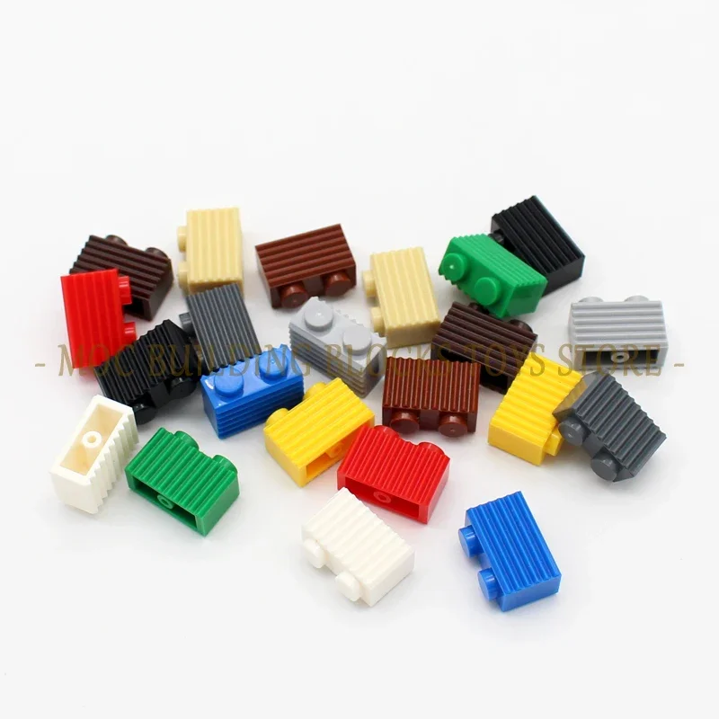 MOC Parts 2877 Brick Modified 1x2 with Grille Building Blocks Architectural Design Streetscape Compatible with Accessories Toys