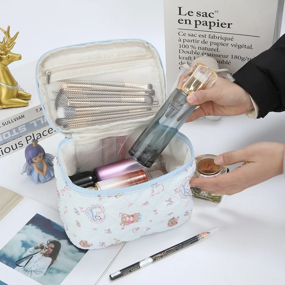 Sweet Large Capacity Makeup Bag Cartoon Pattern Korean-style Cosmetic Bag Makeup Storage Bag Travel