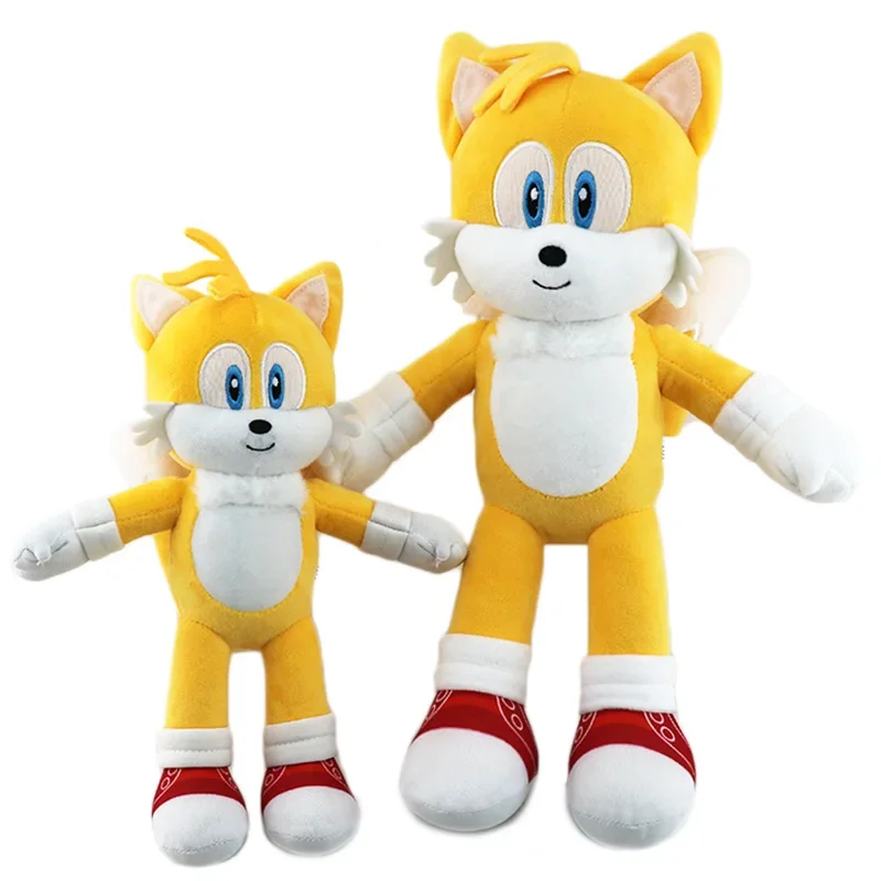 Muñeco de peluche de Sonic The Hedgehog, juego de dibujos animados, nudillos de Anime, Shadow Silver Tails, juguetes de peluche Metalsonic, 25-36cm