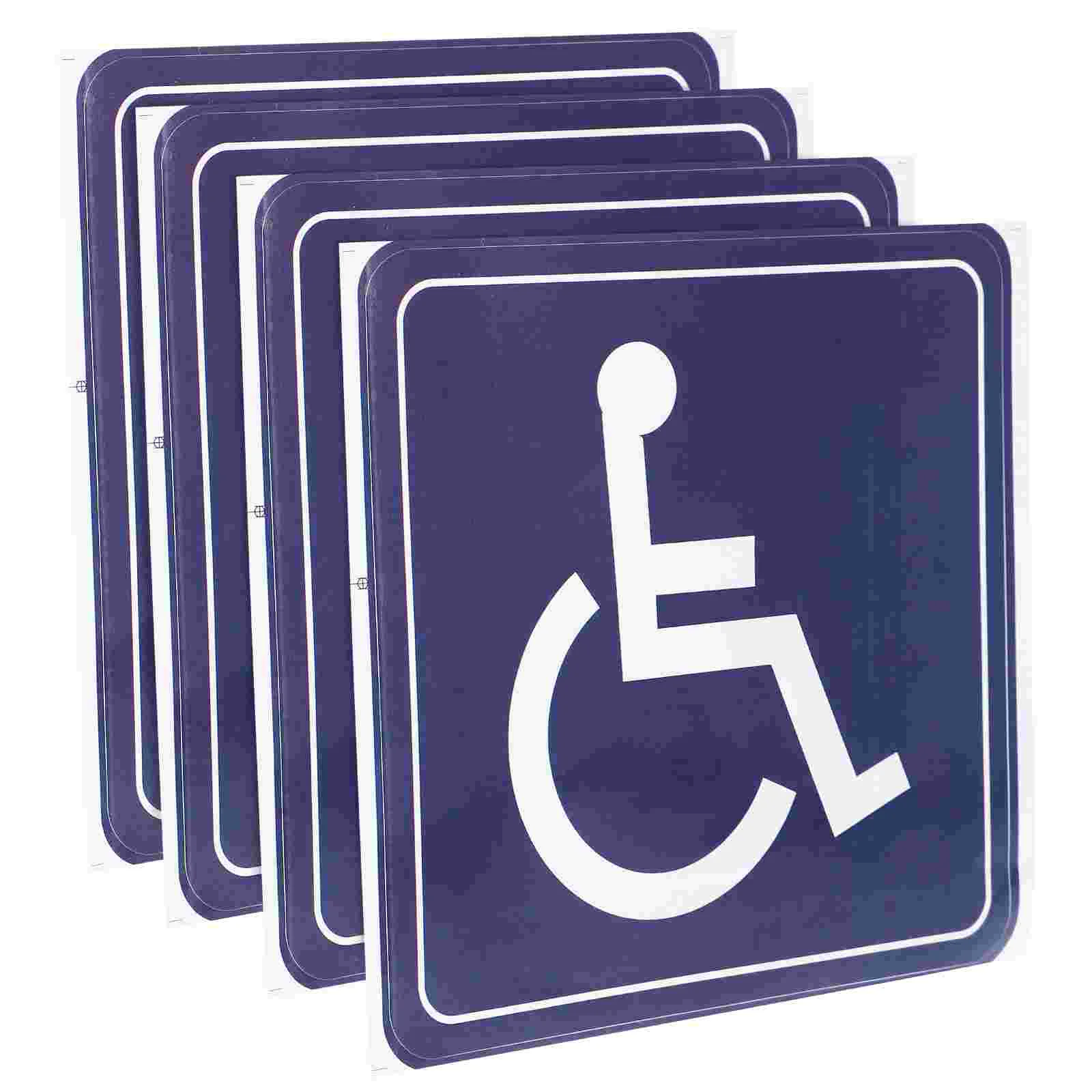 4 Pcs Wheelchair Sign Disabled Car Stickers Self Adhesive Disability Decals Symbol