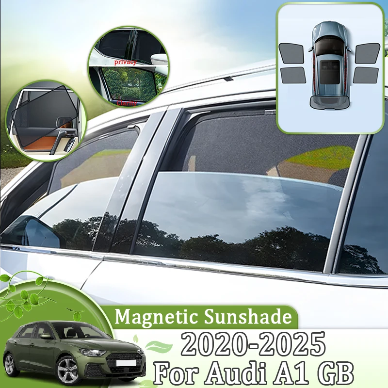 

Magnetic Mesh Sunshades For Audi A1 GB 2020 2021 2022 2023 2024 2025 Privacys Protection Coverage Blocking Curtain Accessories