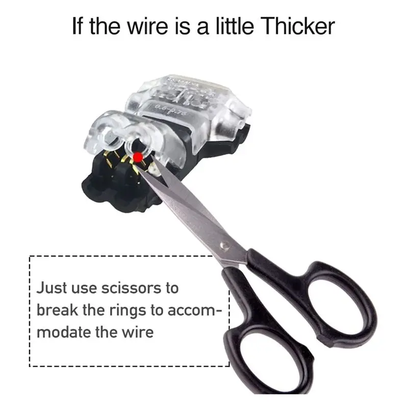 AT16 Wire Connectors - Low Voltage T Tap Wire Connector, 3 Way Wire Connector, T Type 2 Pin Solderless Fits 24-20 AWG 24 Pack