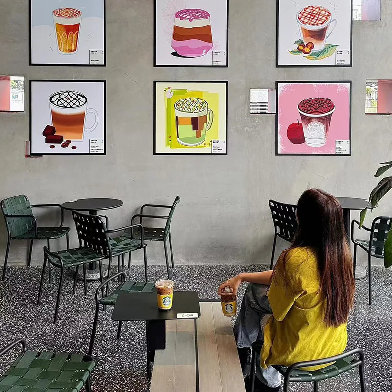 

Outdoor tables and chairs courtyard villa restaurant garden bed and breakfast waterproof sunscreen rattan chair cafe leisure