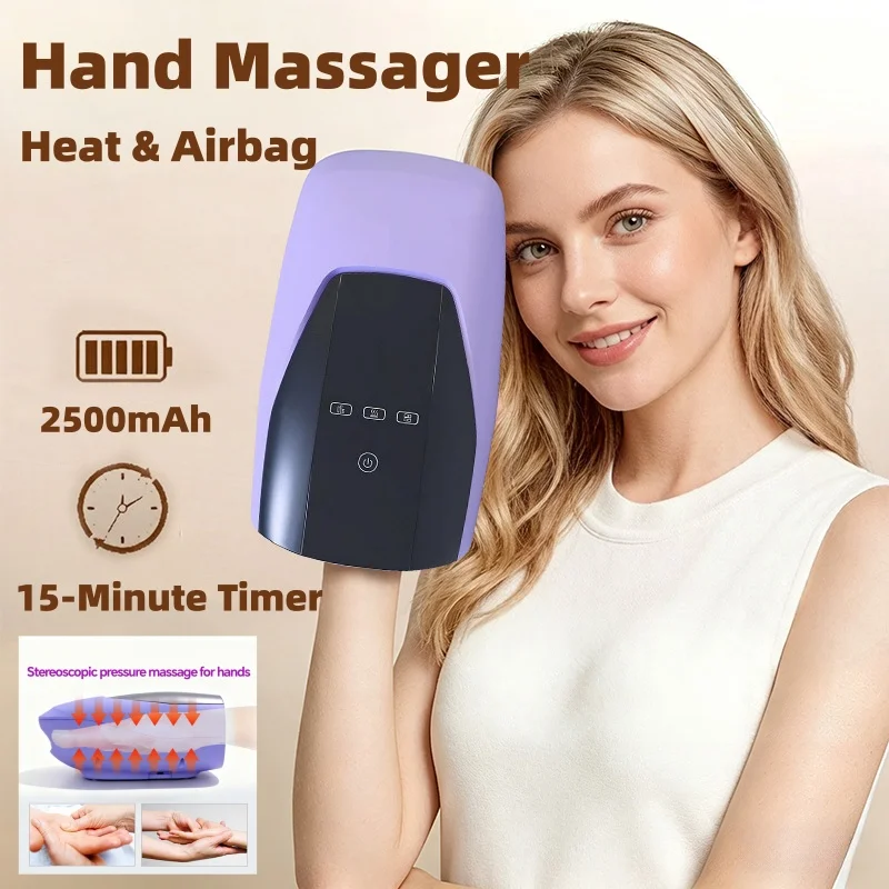 Portable Electric Airbag Multi-Functional Vibration Heating Hand Massager Rechargeable With 2500mAh Capacity. The perfect Gift