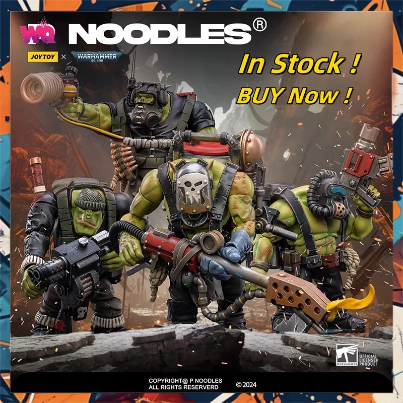 

In Stock 1/18 JOYTOY Action Figure (4PCS/SET) Warhammer 40K Ork Kommandos Figure Collection Model Decoration Custom Toys Gifts