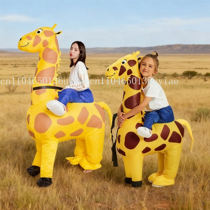 

Cartoon Giraffe Inflatable Suit Adult Giraffe Walking Inflatable Suit Halloween Animal Theme Party Masquerade Inflatable Suit