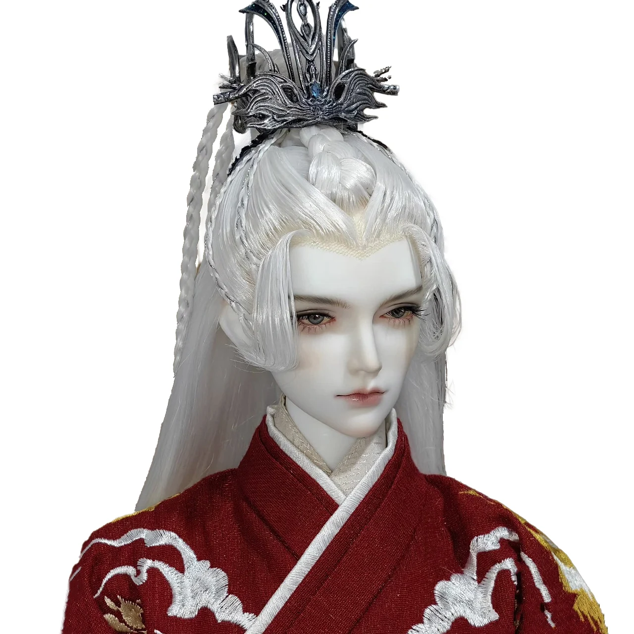 

1/3 Scale BJD Wigs Ancient Costume Hanfu Vintage Long Hair Samurai Wig For MSD SD13 Girl ID72 Uncle Doll Accessories A2109