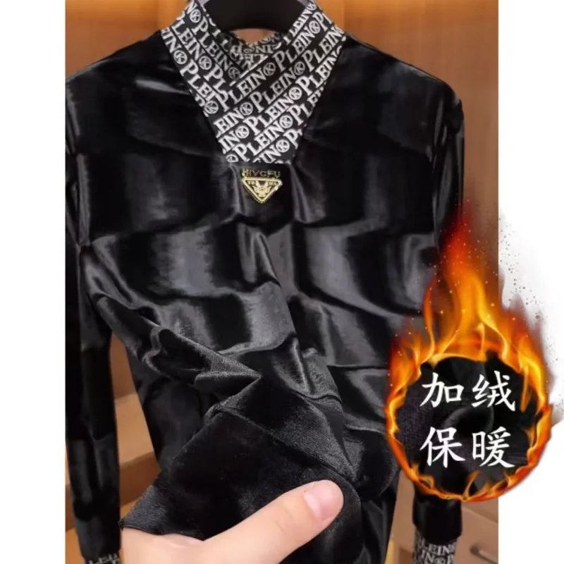 New Men's Autumn Winter Sweatshirt Designer Light Luxury Temperament Trendy Fashion Long-sleeved Top