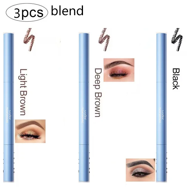 3 قطع المهنية قلم الحواجب الدائم الوشم للماء الفن تينت ماكياج العين الحاجب القلم محسن مستحضرات التجميل #1