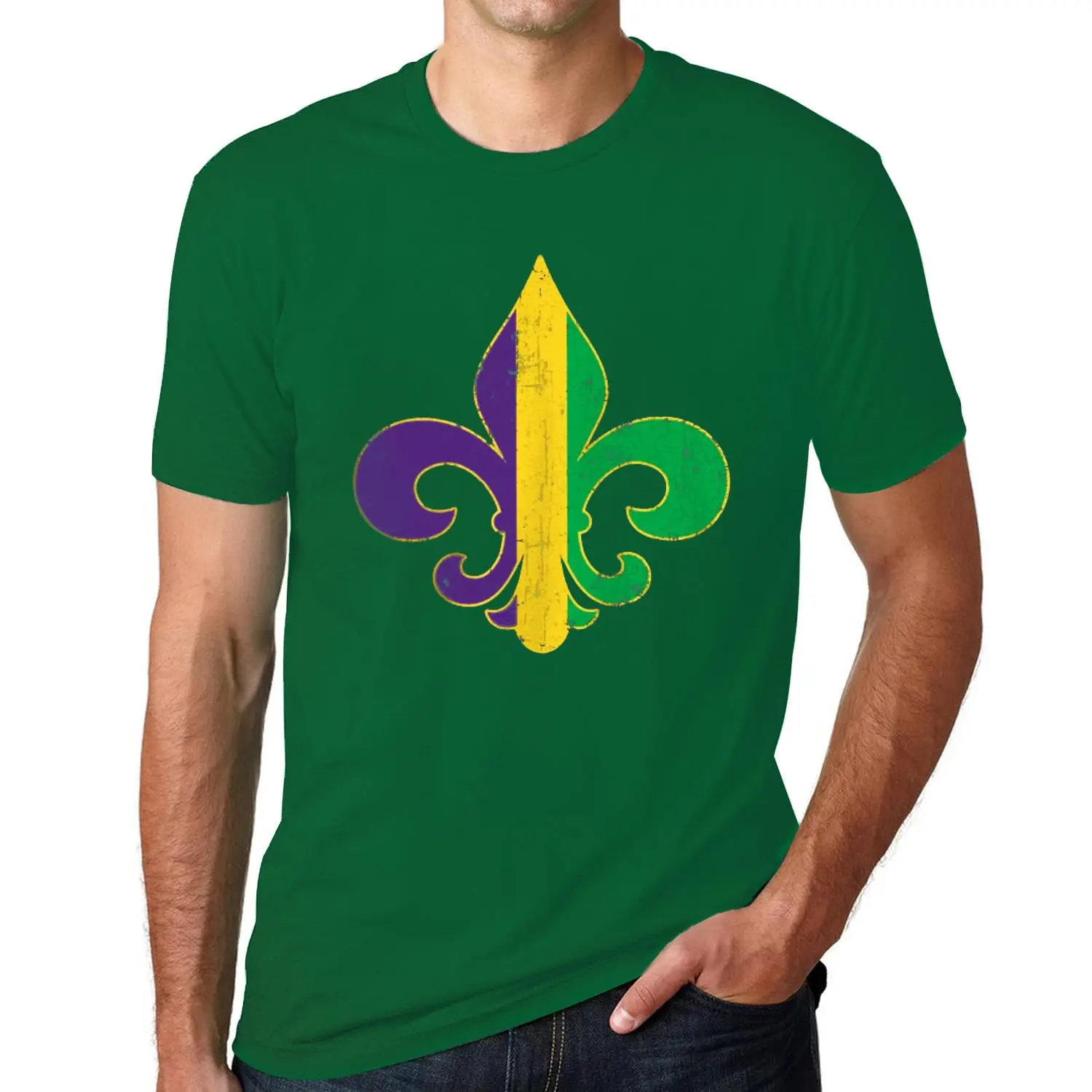 Mardi Gras Shirt for Men, Tie, Dye, Fat, Tuesday, Carnival Tee Top, New Orleans, NOLA Fleur, De Lis Parade T, Unisex Fashion