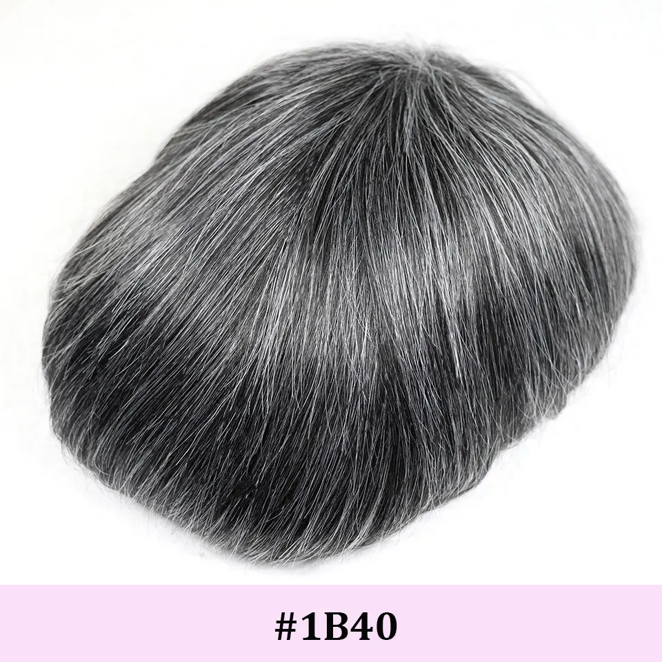 8x10 Full PU Men Toupee Invisible Hair System