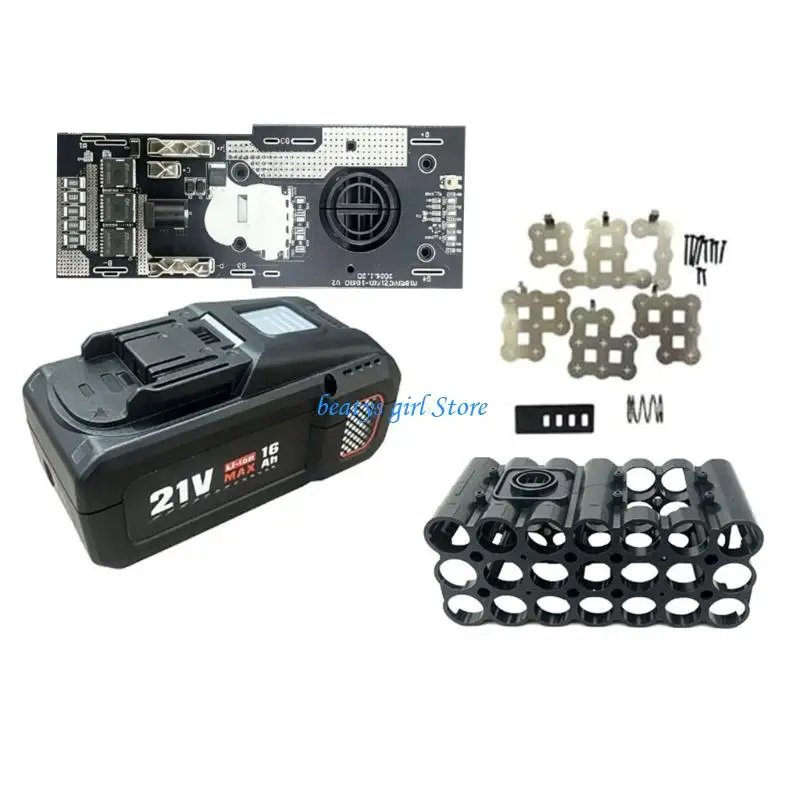 C7AB Battery Storage Shell With Overcharge Protections And Direct Current Charging Port Compatible for 21V Power Tool