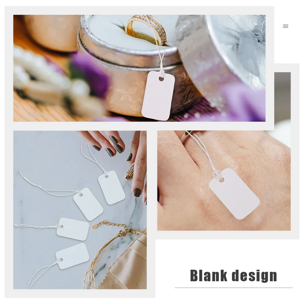 

200 Pcs Price Tag Labels Jewelry Tags for Selling Hanging Display Sale Retail Store Pricing Paper