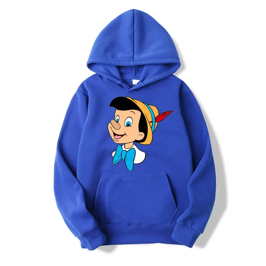 Pinocchio Women Hoodie Tops Spring Autumn 2024 New Fashion Men Pullover Cartoon Anime Couple Oversized Sweatshirt Clothes