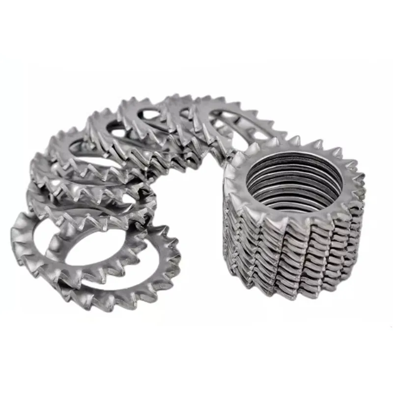 20/50/100Pc DIN6798A/J M2.5 M3 M4 M5 M6 M8 M10 304 Stainless Steel Washers External Toothed Gasket Washer Serrated Lock Washer