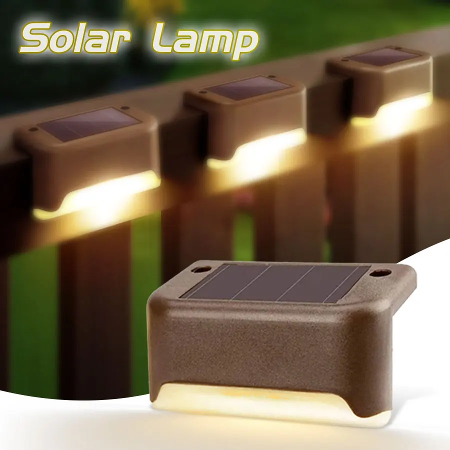 

Waterproof LED Solar Deck Lights Street Wall Lamp Outdoor Fence Post Solar Light For Garden Courtyard Patio Stairs Pool Decor