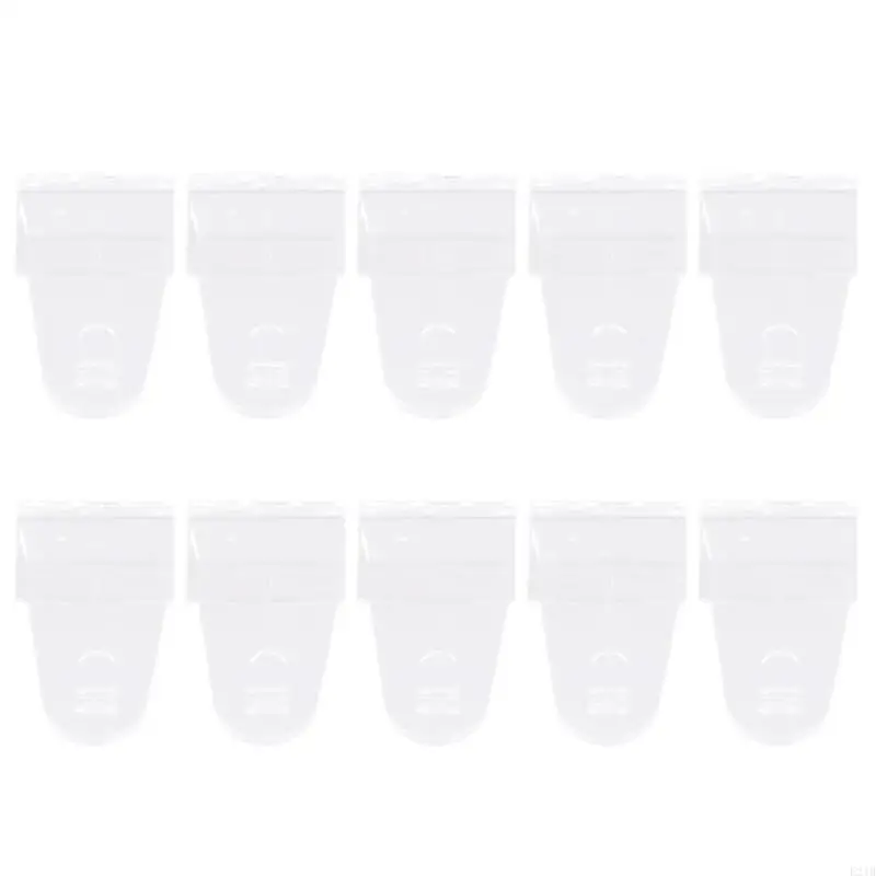 Pack of 10 Transparent Adhesive Plastic Hangers Hooks for Window and Door Frame Decoration and Easy Hanging Up To 17mm