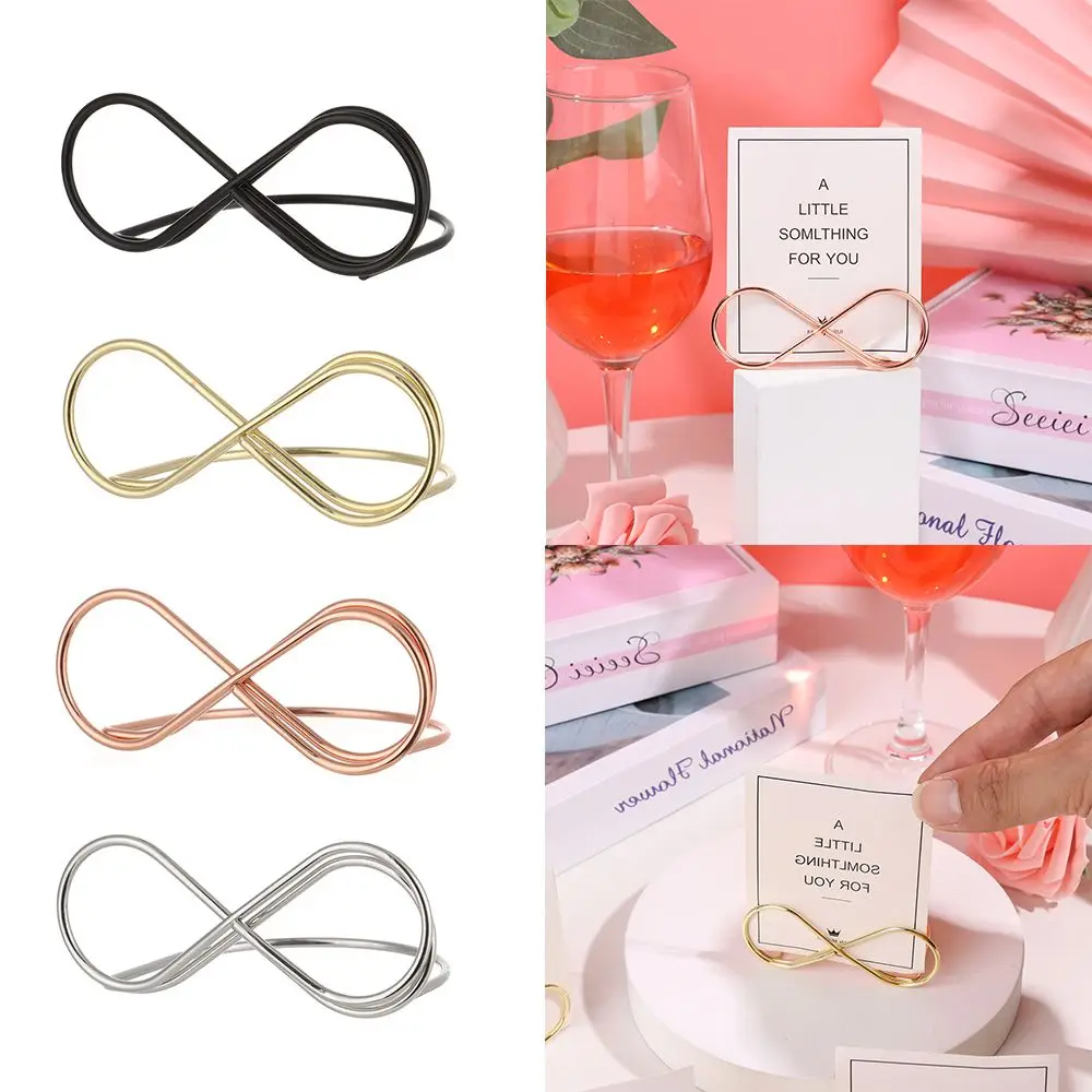 Fashion Picture Cards Display Stand Paper Clamp Desktop Decoration Place Card Photos Clips Table Numbers Holder Clamps Stand