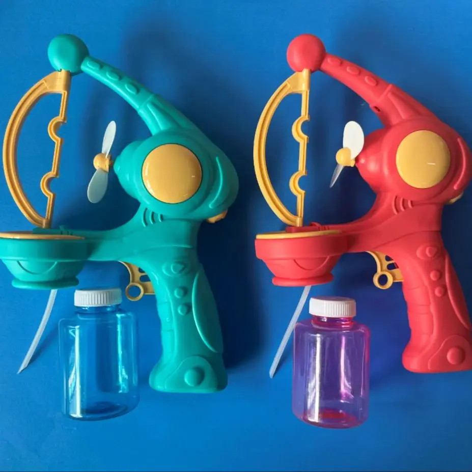 Pistola de burbujas de jabón eléctrica completamente automática, juguetes para niños y niñas, regalo del Día de los niños, juego de fiesta al aire libre con máquina de burbujas, cohete divertido