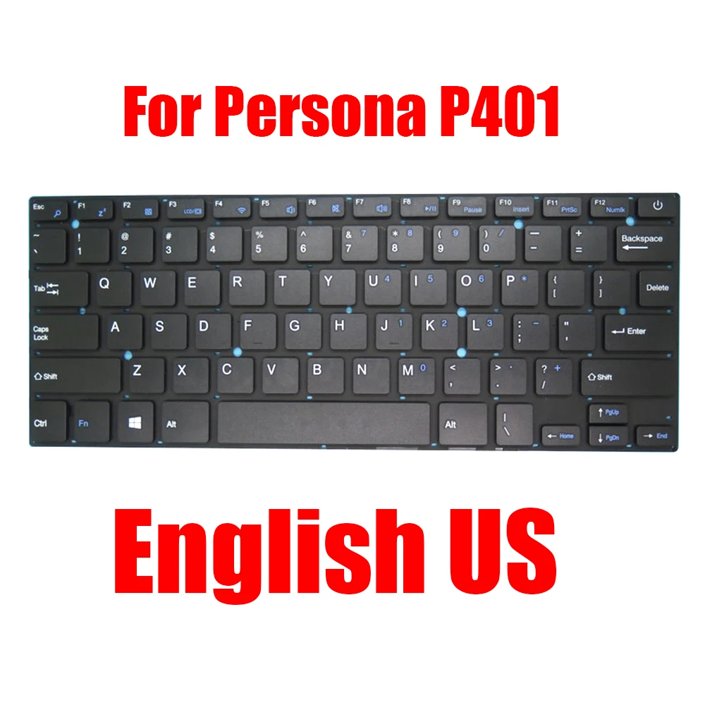 

Laptop Keyboard For Persona P401 English US Black Without Frame New