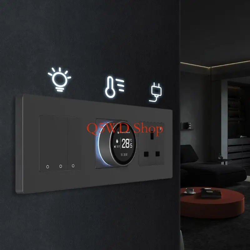 Q5WD Knob Thermostat with Remote Timing Function Styles  Thermostat Knob for Precise Temperature Control & Enhances  Comforts