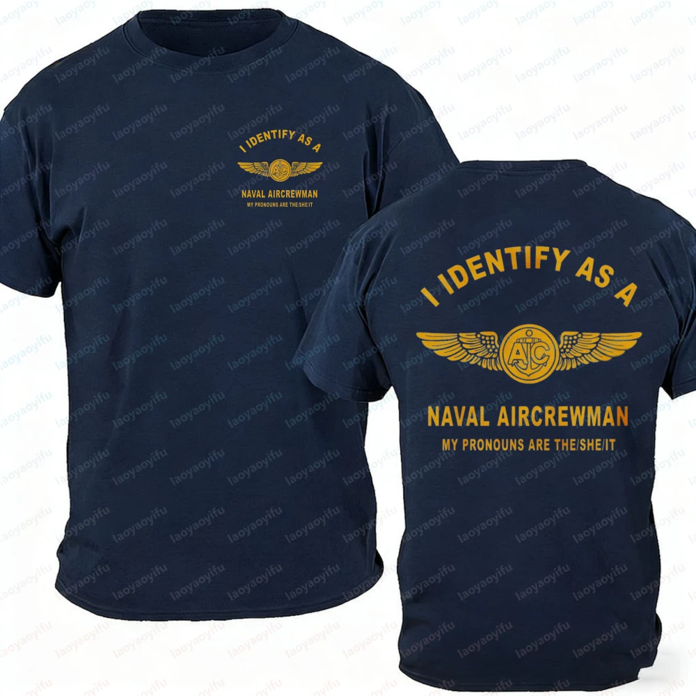 82nd Anniversary D-Day Normandy Landing 2026 T-Shirt Men's Naval Aircrewman Identify As A Crewman Double-Sided Cotton Casual Top view 6