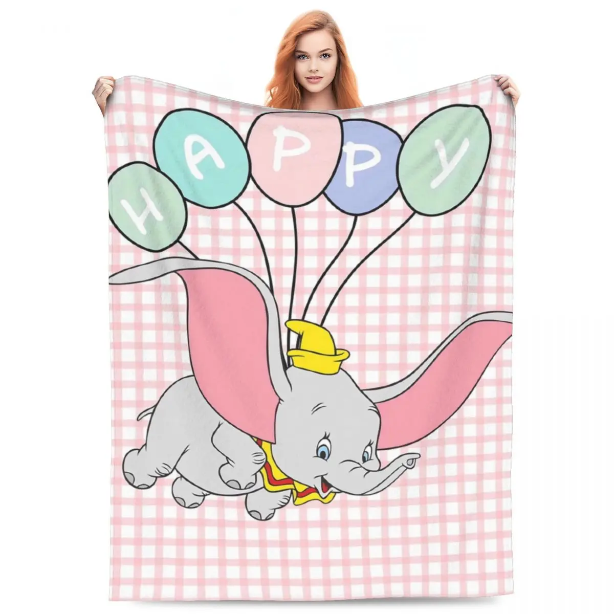 Dumbo MINISO Blanket Soft Warm Novelty Plush Bedding Throws For Couch Bed Travel Office Flannel Bedspread Bed Cover