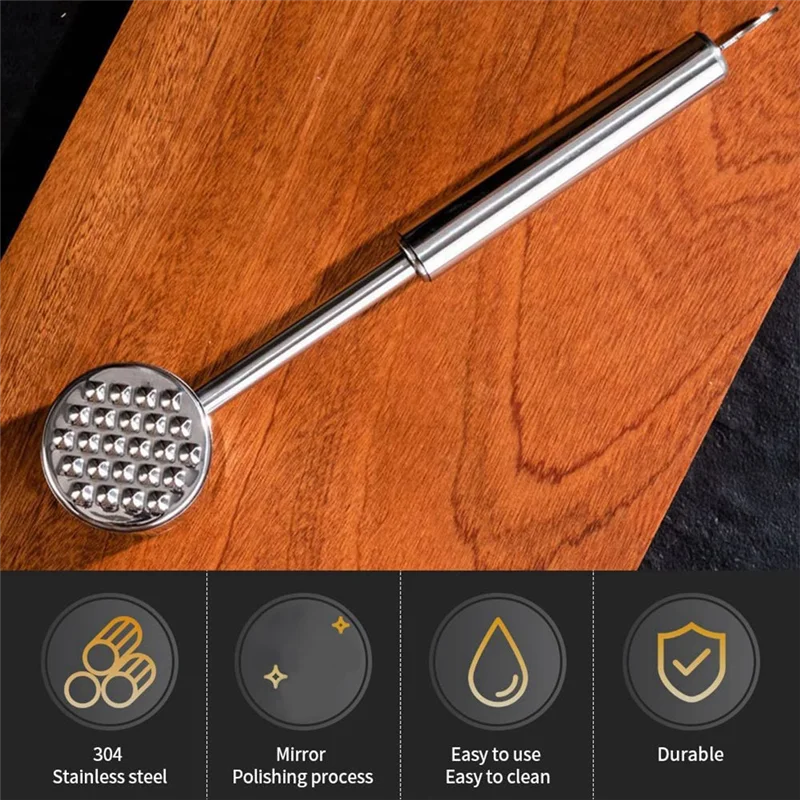 2025 Trend doppelseitiger Fleischhammer, fester Fleischhammer, loser Fleischhammer für Schnitzel, Steak