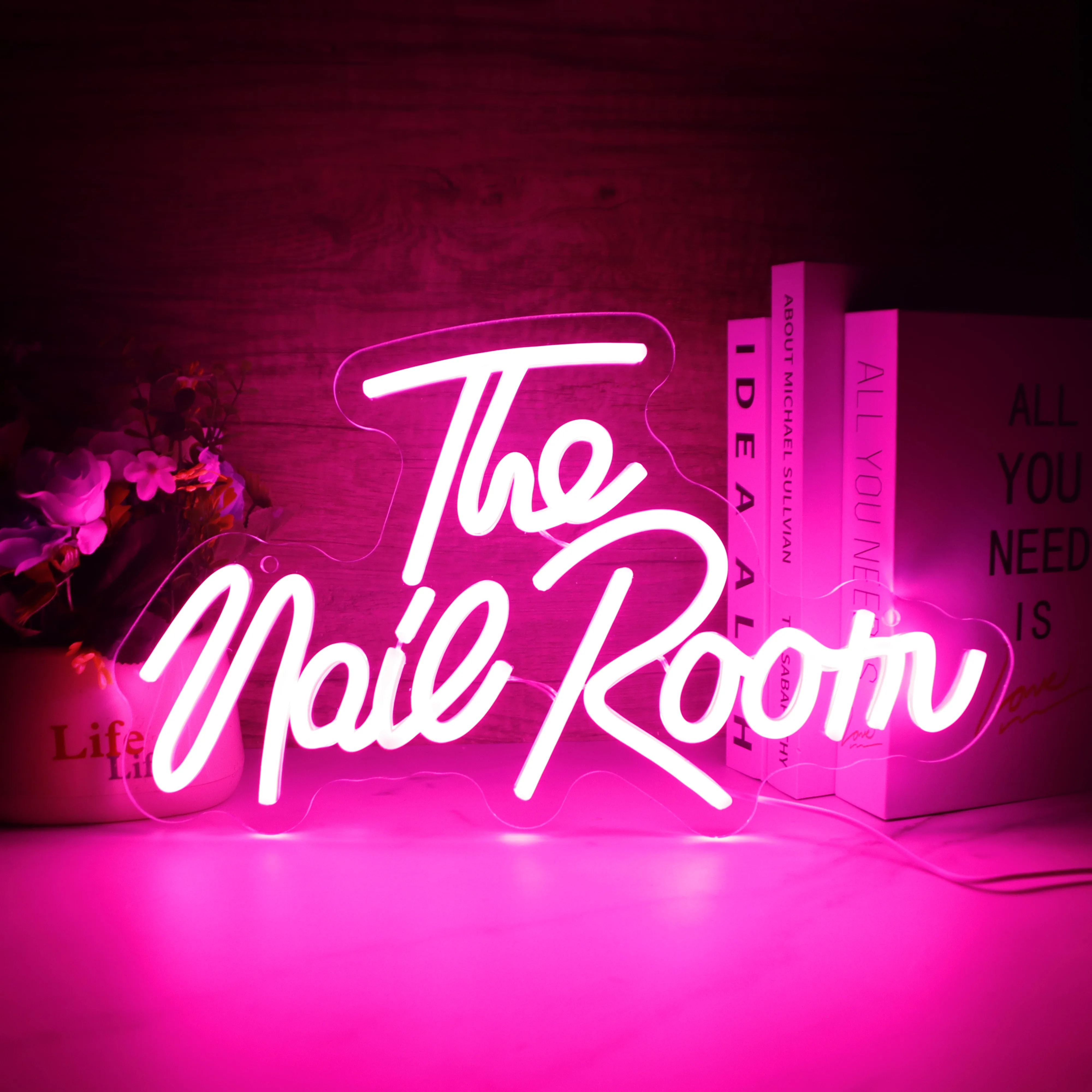 

The Nail Room Neon Sign Christmas Gift Custom LED Light Beauty Room Wall Decor For Lady Lashes Nail Shop Room Bedroom Decoration