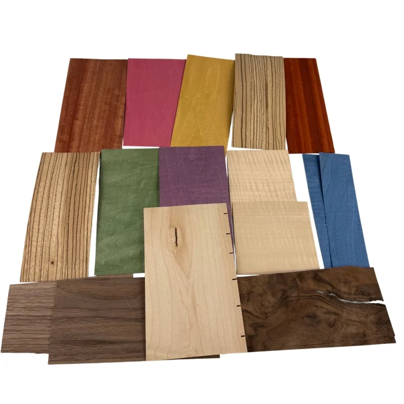 

0.5mm（Mixed Veneer Sheets Pack） Natural Wood Veneer Offcuts Exotic Veneer DIY Craft Material Guitar body veneer
